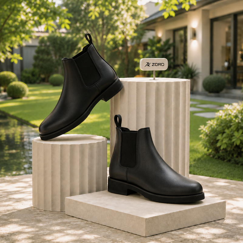 Black Chelsea Boots With Comfort & Style