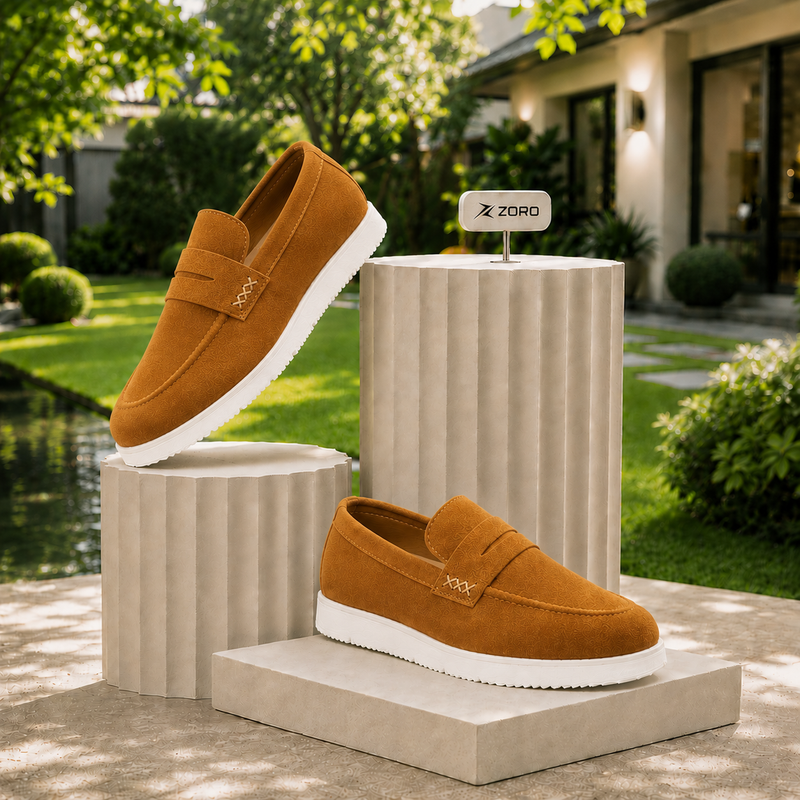 Mustard Suede Loafers Crafted for Comfort